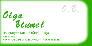 olga blumel business card