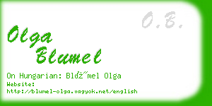 olga blumel business card